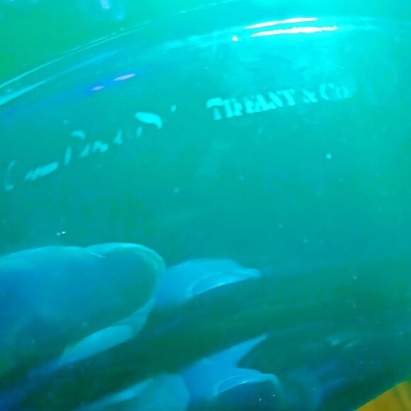 Authentic Tiffany & Co Elsa Peretti Cobalt Crystal Heart Trinket Box Signed - Picture 6 of 6